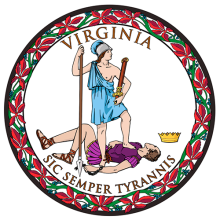 печать штата VIRGINIA